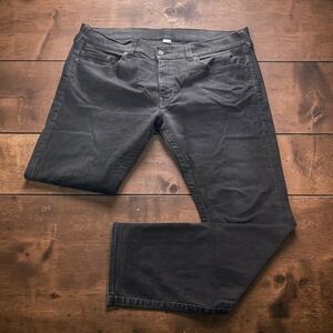 True Religion Mens Slim No Flap SN Jeans Rinse Black Size 44x34 Big Tall